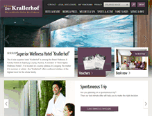 Tablet Screenshot of krallerhof.com